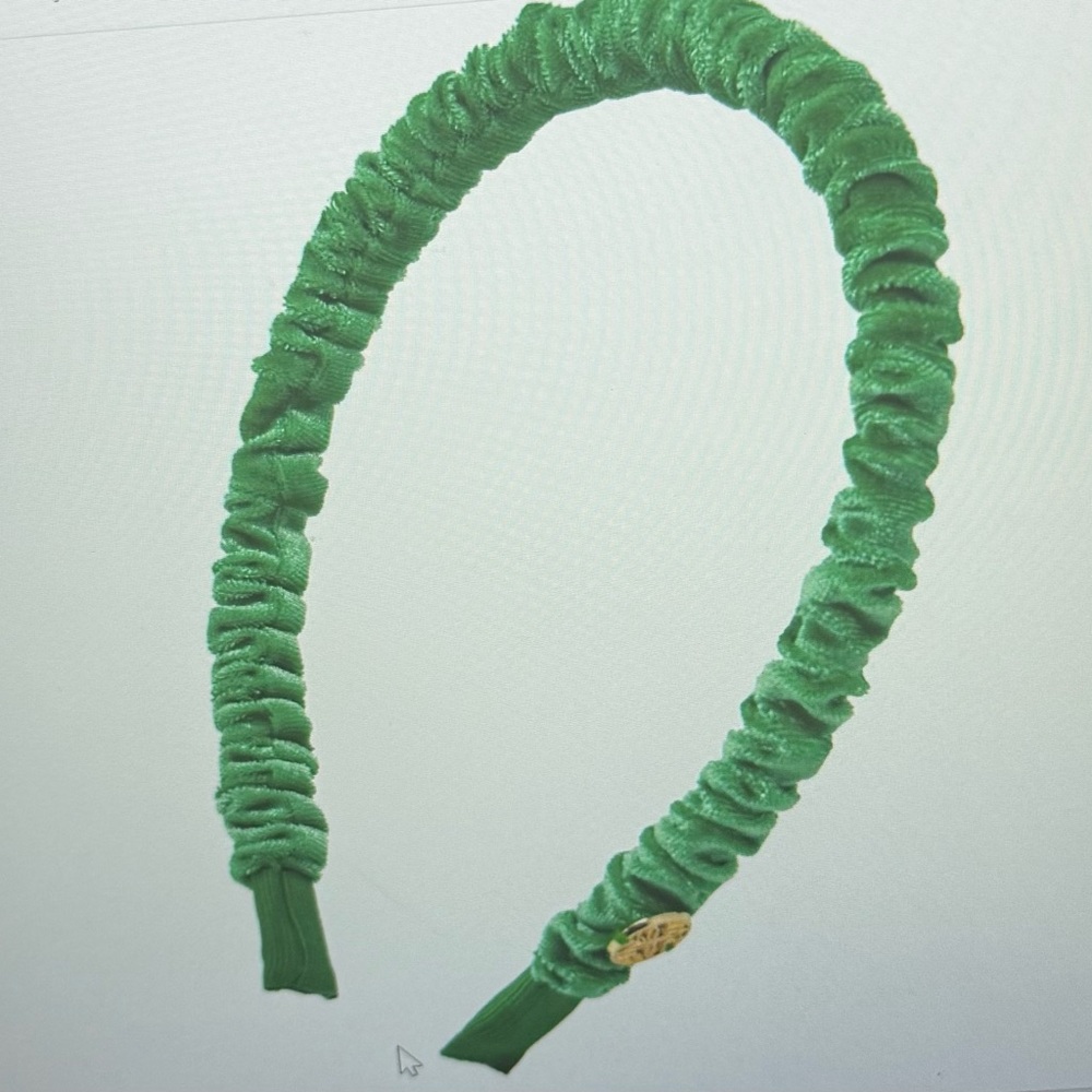 Lilly Pulitzer, NWTs Green velvet Fabric Headband -Women Accessories